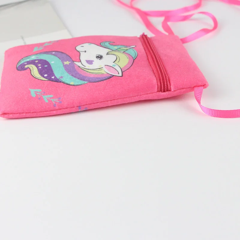 Cute Unicorn Coin Wallet Baby Girls Handbag Coin Purse Children Kids Mini Sling Crossbody Bags Cartoon Princess Bag Gift