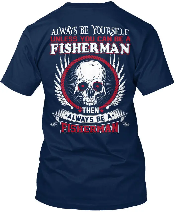 

Men 2019 New Short Sleeve Hipster Fisherman Standard Unisex T-Shirtmale Tees