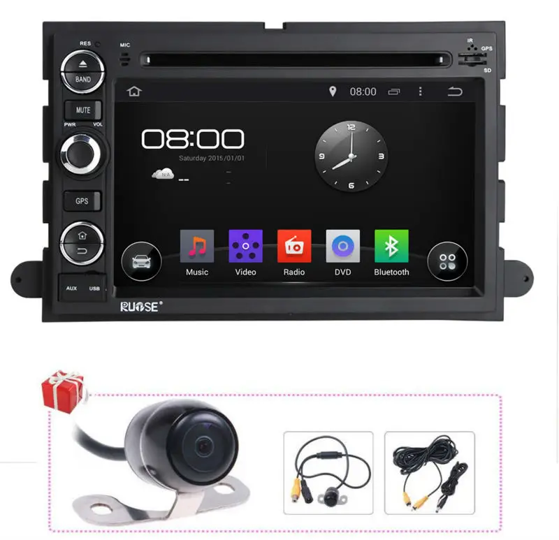 Камера + 8 Г Карта Android 4.4 Авторадио Gps-навигация DVD Стерео для Ford Fusion Край Focus F150 F250