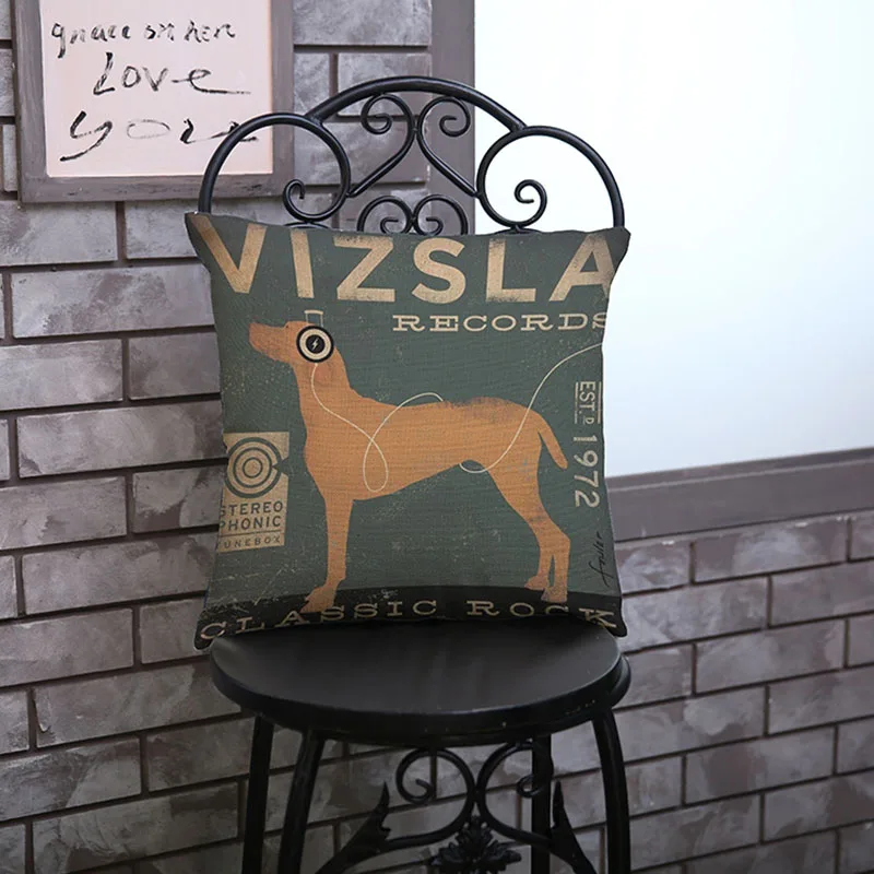 Современная мода собака печать хлопок белье короткие плюшевые талии подушки