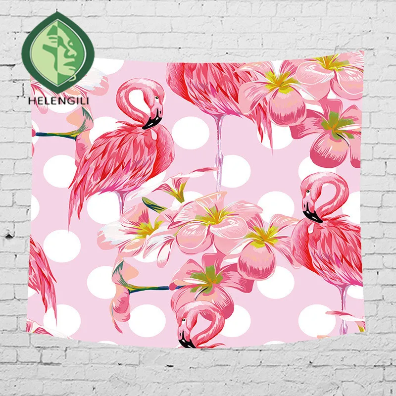 

Flamingo printing home tapestry wall beach towel beach sitting blanket