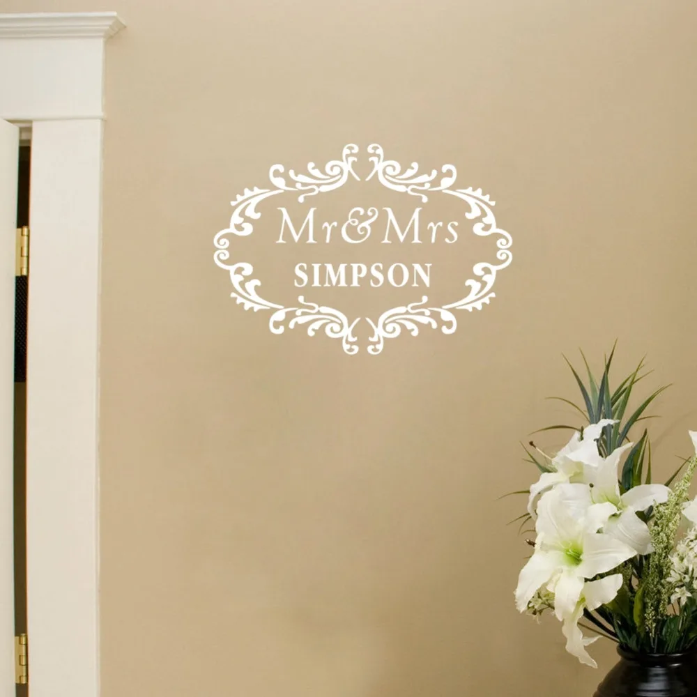 Наклейки на стену Мистер и миссис|vinyl decal|name wall stickerswall sticker |