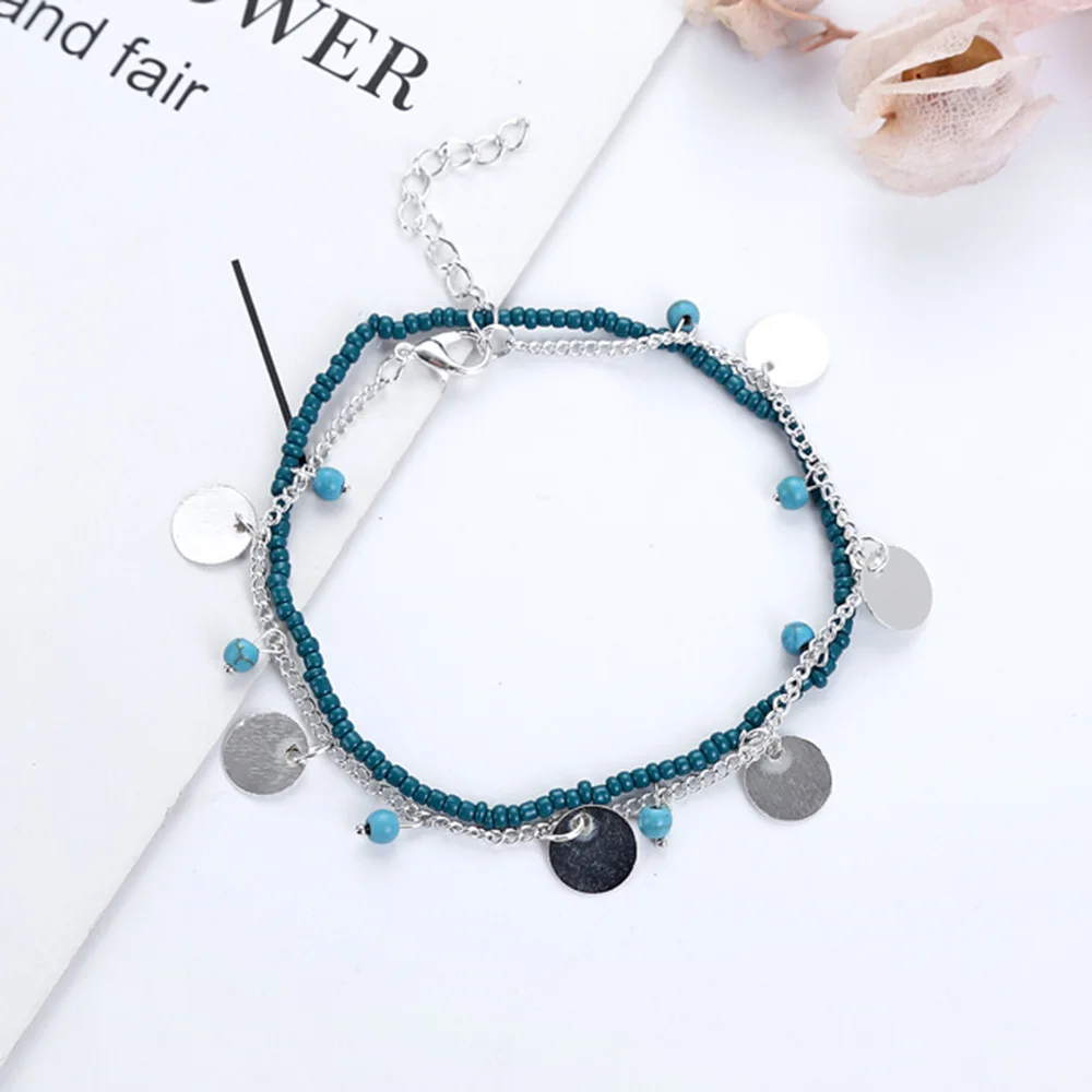 Летние пляжные браслеты цепочки на ногу ювелирные изделия для ног богемные