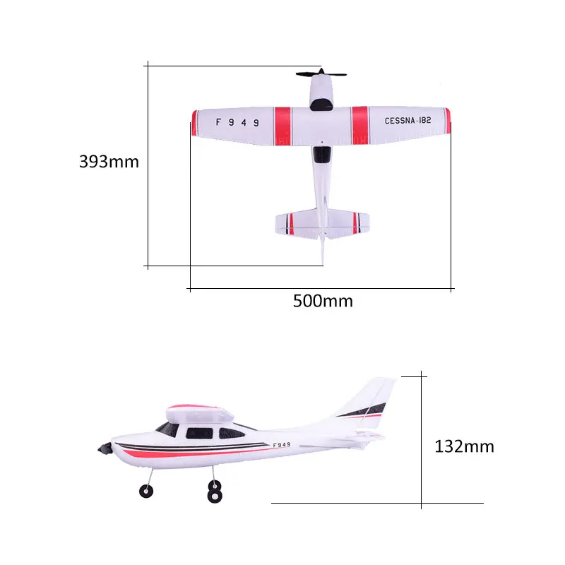 Модель самолета WLtoys F949 CESSNA-182 2 4G 3CH RC RTF Радиоуправляемый летательный аппарат с