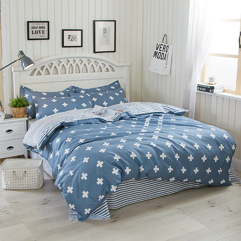 Комплект постельного белья из 3/4 предметов для взрослых и детей Мягкое хлопковое