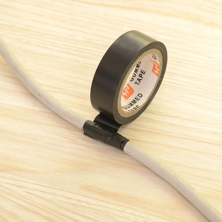 Оптовая продажа 10 м огнестойкая ПВХ черная электрическая лента изолированная