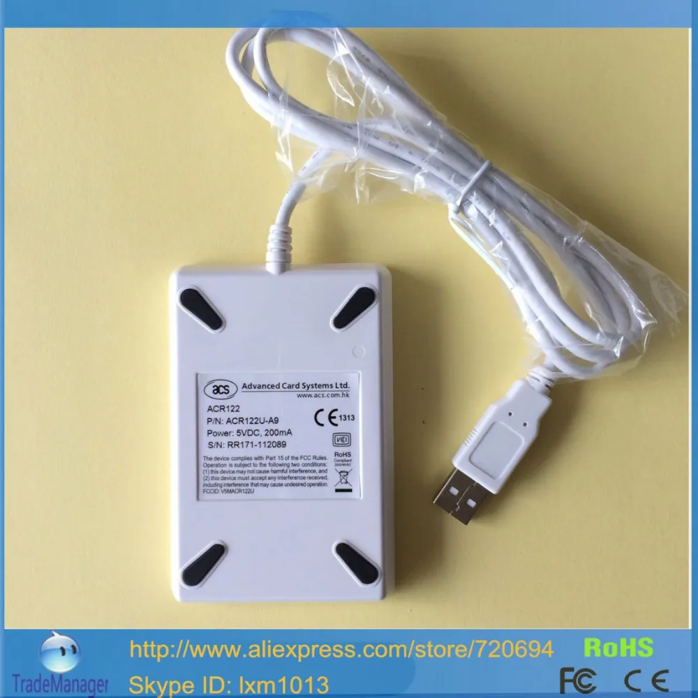 13.56 МГц ACR122U A9 Бесконтактных Смарт RFID Считыватель Писатель по UID карты Нуля 0