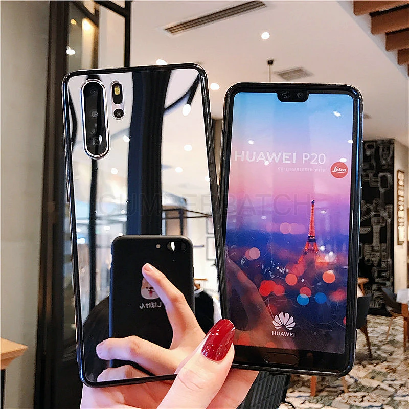 Силиконовые зеркало для макияжа чехол для huawei P30 P20 mate 20 Y5 Y6 Pro Y9 Nova 3 3i чехол на honor 9 10 lite 7A 7C 8A 8X 8C крышка