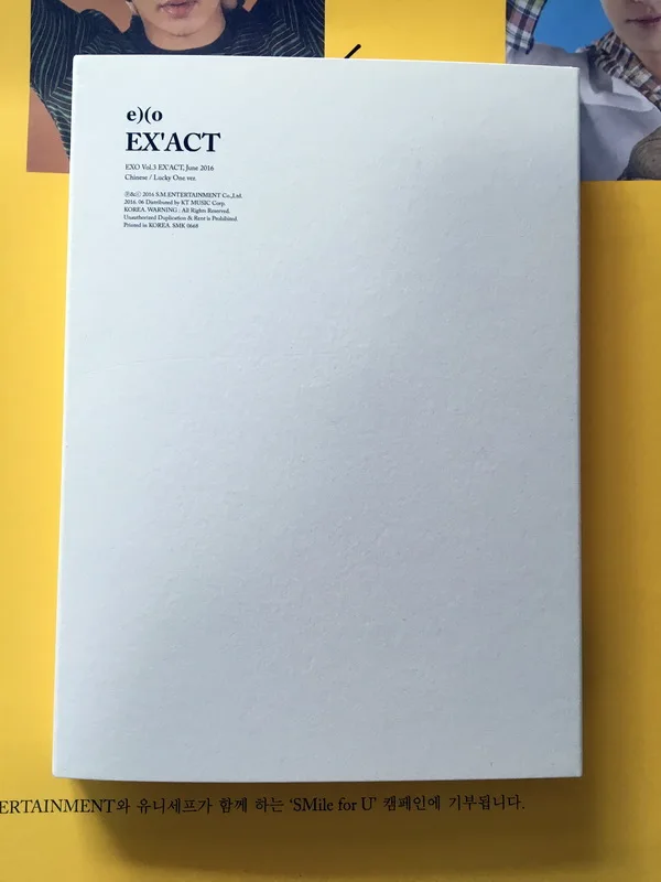 EXO K + M с автографом аутентичный 3 й альбом EX'ACT Новый Официальный счастливый один