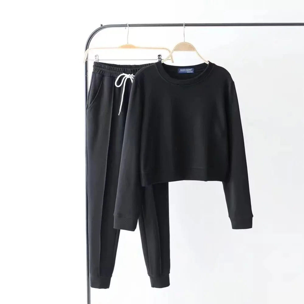 2018 распродажа полная Акция Хлопок Акрил повседневное Broadcloth весна свитер 2 костюм