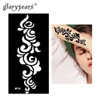 Glaryyeaes, 1 лист, трафарет для татуировок с хной, кружевной рисунок, Женский трафарет для татуировок, сексуальный продукт, водонепроницаемая искусственная татуировка