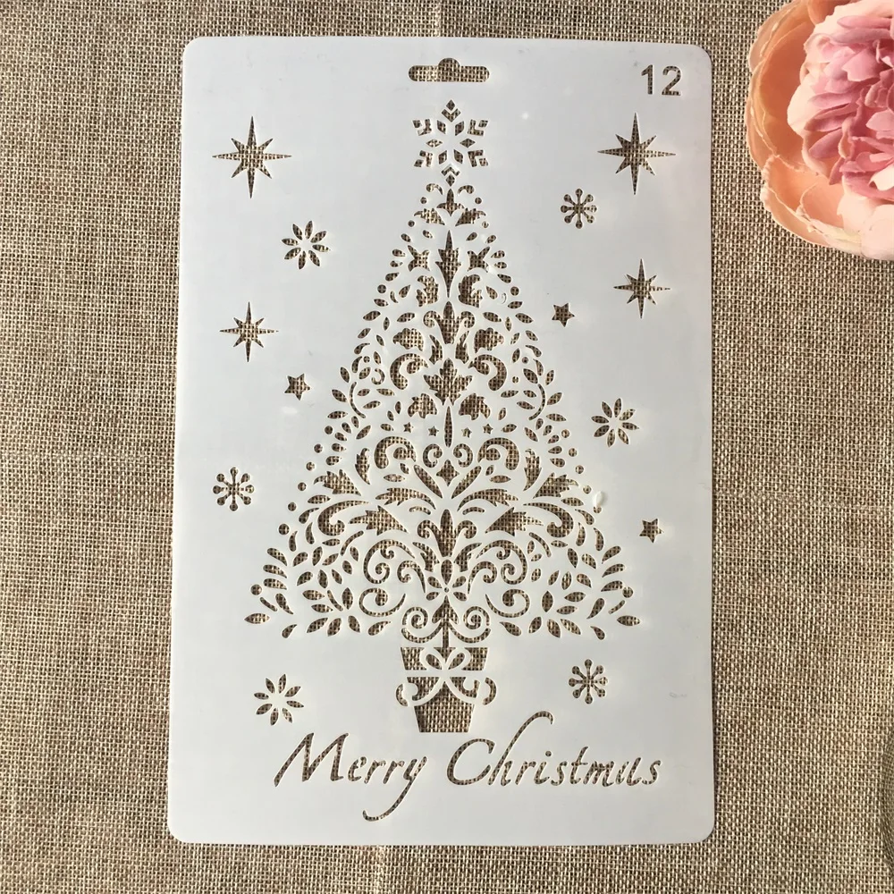 

Hot 26cm Christmas Tree DIY Craft Layering Stencils Wall Painting Scrapbooking Stamping Embossing Album Card Template