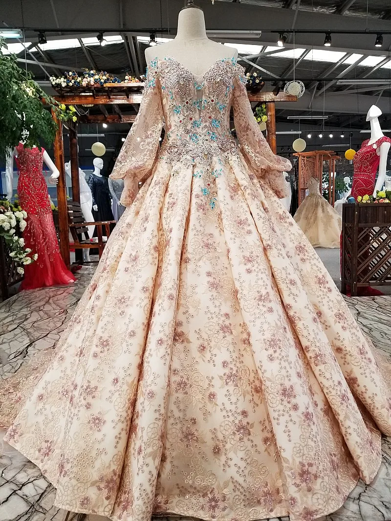Красивые Свадебные Платья с цветочным принтом настоящая фотография кружевное