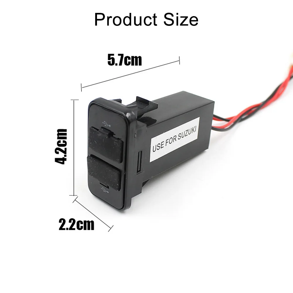 Для Suzuki usb разъем для автомобиля зарядное устройство двойной USB Автомобильное 12 В