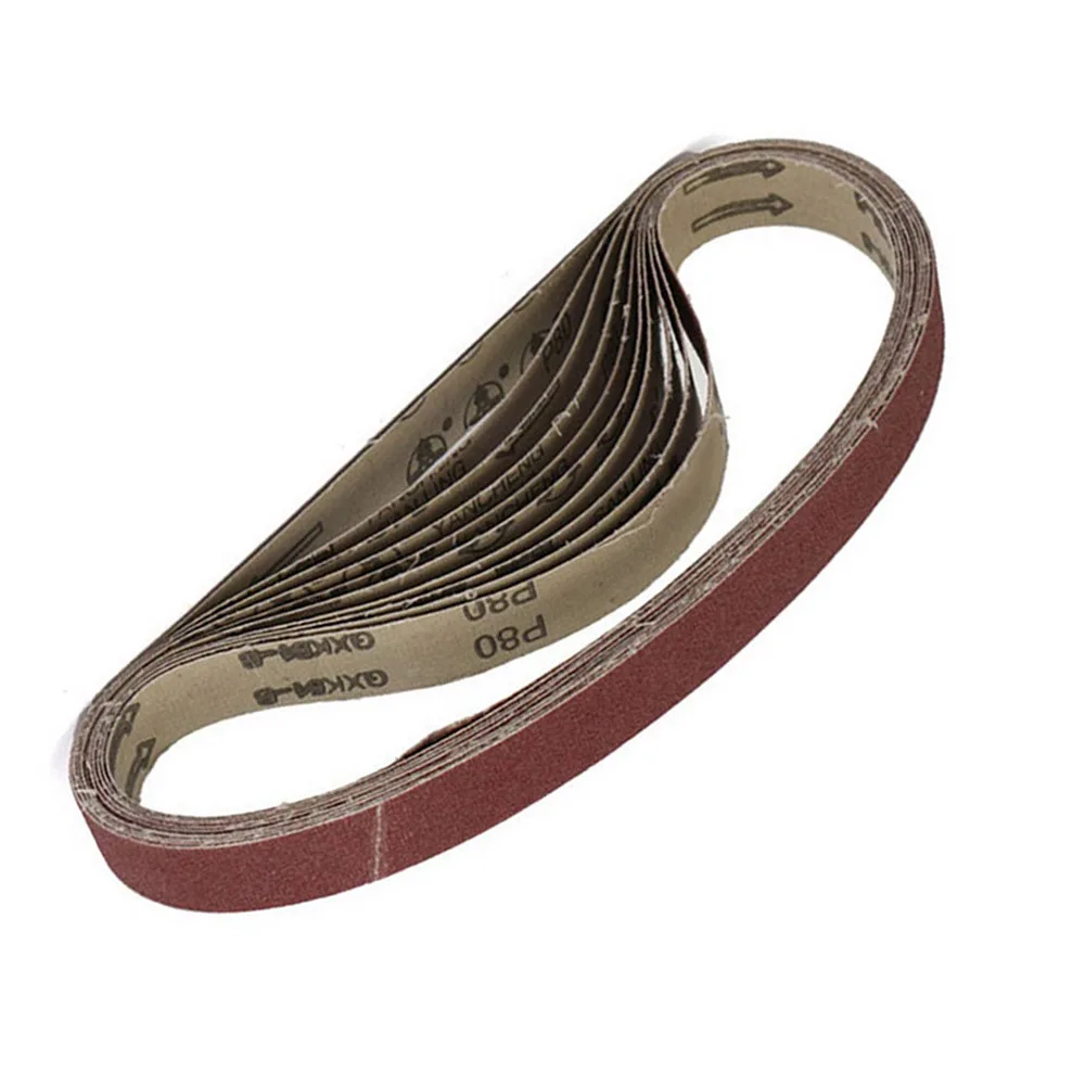 

10pcs 80 Grit Abrasive Sanding Belts 760x25mm oarse to Fine Grinding Belt Grinder Accessories for Grinding Woodworking Tool