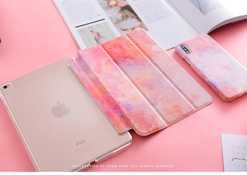 Мрамор магнит из искусственной кожи чехол откидная крышка для iPad Pro 9,7 air 10,5 10,2 11 12,9 Mini2 на возраст 3, 4, 5, планшетный чехол для iPad 9,7 7th