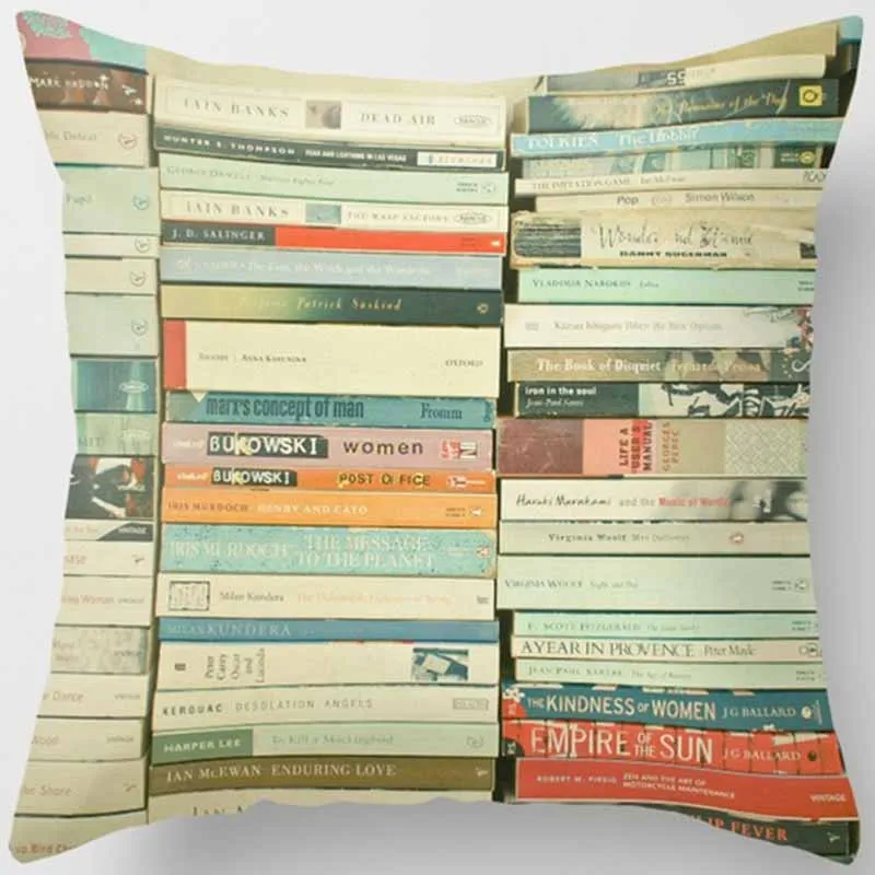 11 Красивый чехол для подушки с рисунком книжек для мужчин, женщин, девушек, женщин, квадратный чехол для подушки s home креативный цветной чехол для подушки 45*45 см - Цвет: 11