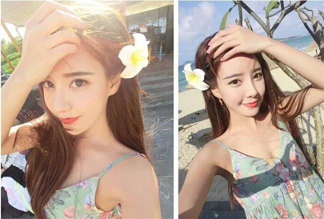 100 шт./лот 4 см ПЭ пена искусственный цветок Frangipani украшение в виде свадебного