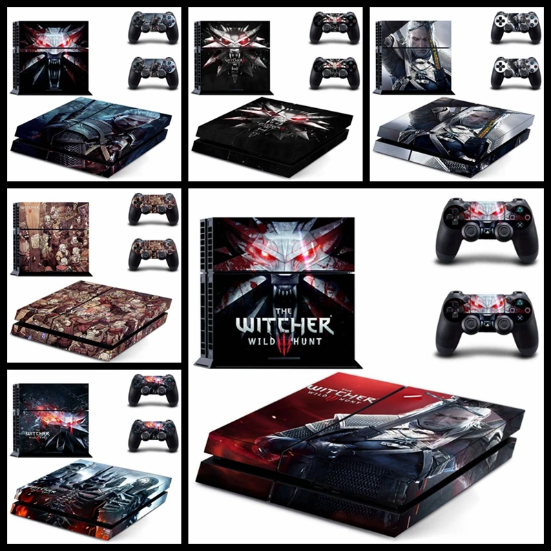 Новый Ведьмак 3 Дикая наклейка Охота наклейки кожи для Playstation 4 PS4 консоли и 2 шт