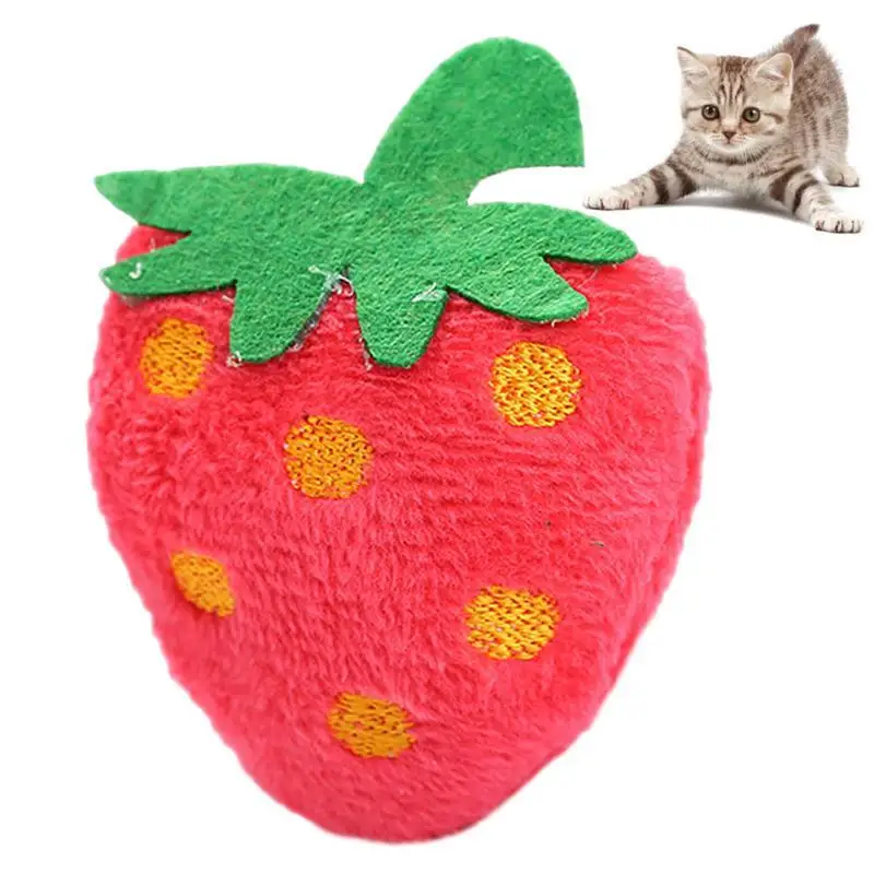 1 шт., игрушка для питомца, котенок, Милая Мини игрушка в форме кошачьей мяты, креативная клубника, ананас, лягушка, Кролик, рыба, интерактивные материалы для питомцев, для кошек