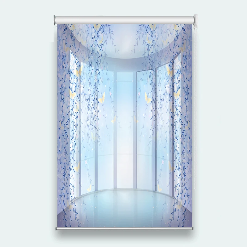 3D оконные шторы на заказ креативные полупрозрачные роликовые жалюзи для