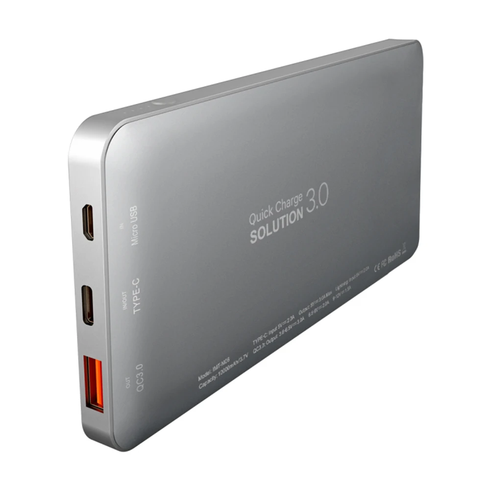 BASEUS QC 3.0 10000 мАч 8 Булавки к Тип-C/Micro Тип-C Портативный Универсальный Быстрый