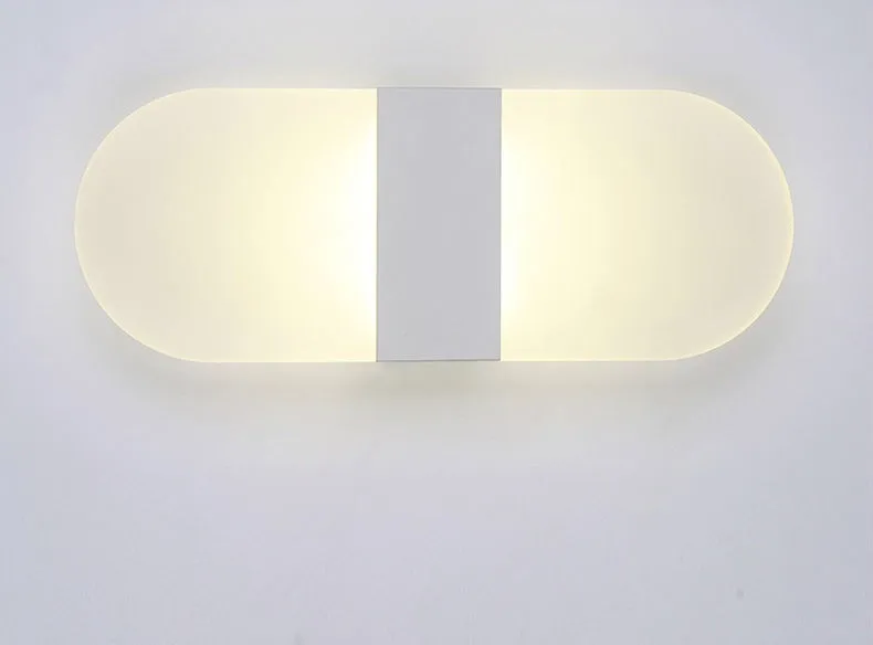 White round shape Светодиодный светильник 220 В для помещений, домашний прикроватный светильник для спальни, гостиной, кухни, балкона, прохода, лестницы, ванной комнаты, настенный светильник, светильник для коридора - Цвет абажура: White round shape