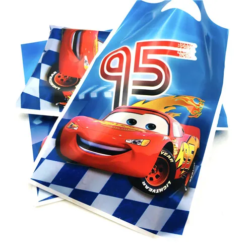 Gift bags 10pcs 24 шт. Топпер для торта Молния Маккуин Топпер для торта на день рождения автомобили счастливые вечерние принадлежности автомобили украшения для торта - Цвет: Gift bags 10pcs