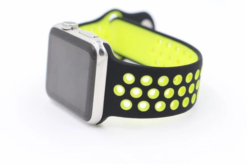 URVOI полосы для NIKE + apple watch серии 1 2 с свет Гибкая Дышащий силиконовый ремешок Nike