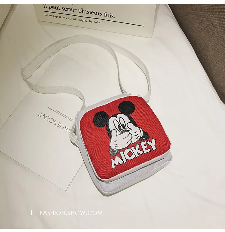 Детский плюшевый Кошелек disney г., новая Студенческая сумка на плечо для родителей и ребенка милая мини-сумка с принтом Микки Мауса для девочек