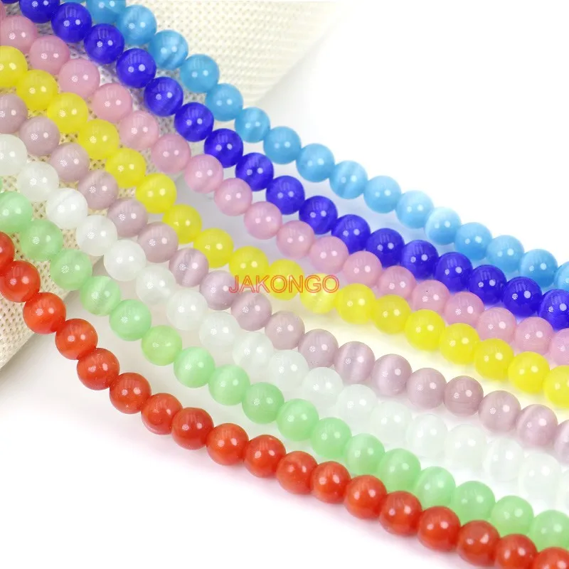 5AAA + натуральный камень опал круглые кошачий глаз свободные бусины для