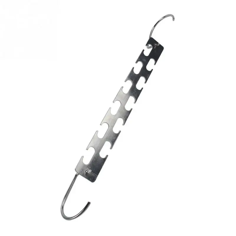Double side hanger 1 шт. 37 см многофункциональные компактные металлические вешалки с крюком Волшебные 6 отверстий для одежды шкаф Органайзер железная сушилка для одежды - Цвет: Double side hanger