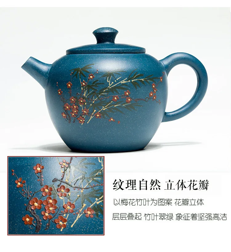 Yixing Китай фиолетовый Caly чайник подлинный мастер ручной работы чайный набор пуэр чайный набор кунг-фу китайского чая улун подарок