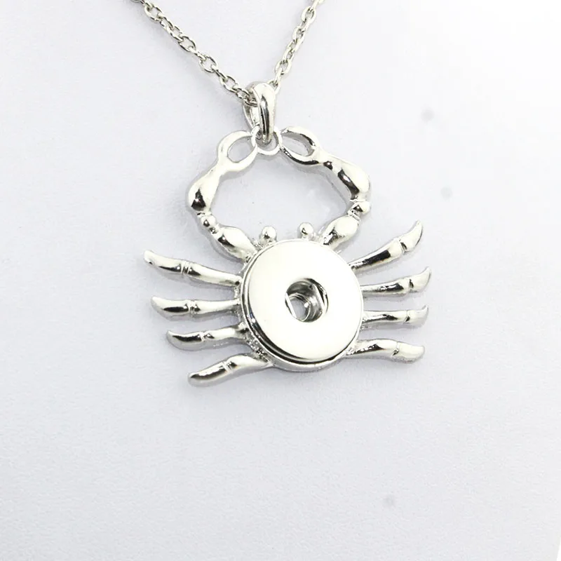 Металлическая кнопка-краб 2016 18 мм ювелирные изделия женское модное ожерелье