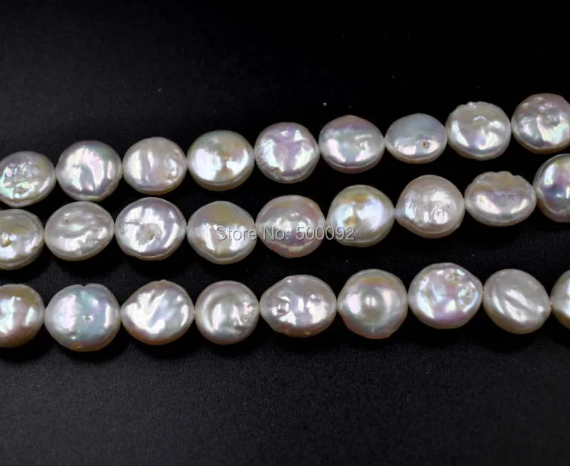 

wholesale 12mm coin freshwater pearl 40cm