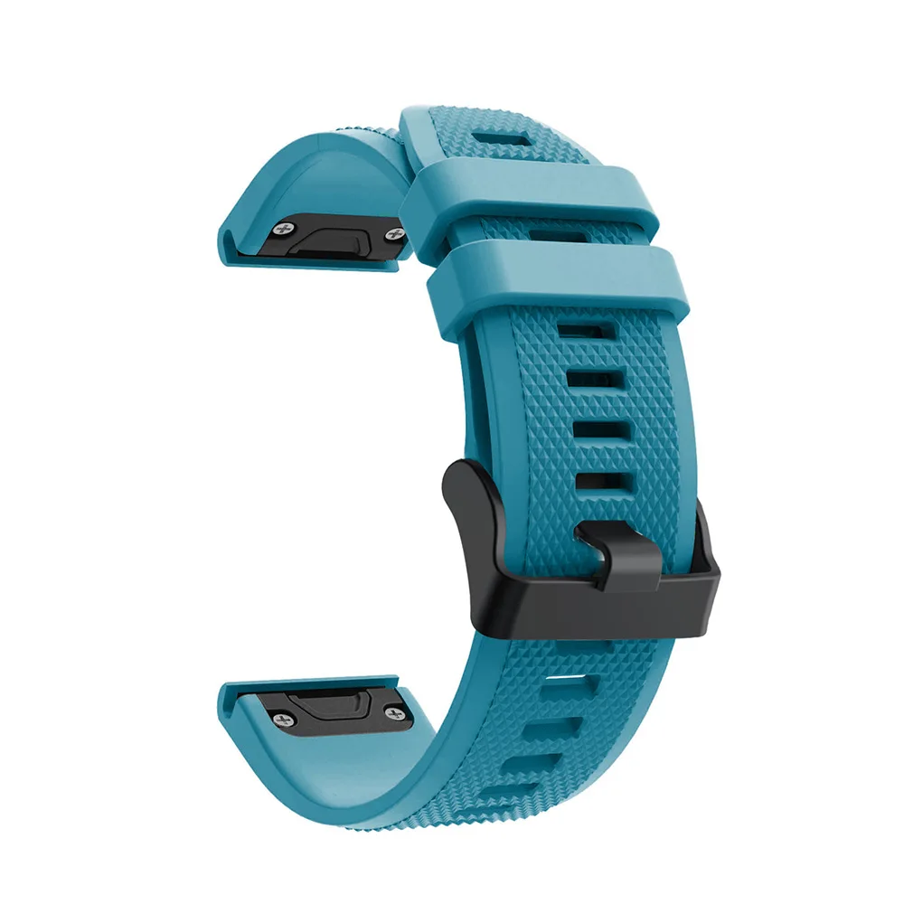 Sky bule Для Garmin Fenix 5/5 plus Quick fit 22 мм браслет ремешок Смарт-часы силиконовый Easyfit ремешок для Forerunner 935/Approach S60 - Цвет: Sky bule
