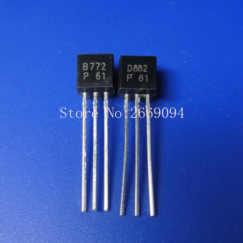 20 шт. 10 пар 2SB772 + 2SD882 TO 92 ( B772 D882) TO92|to92| |