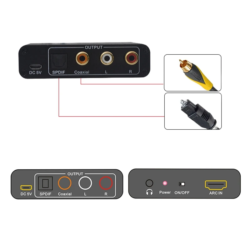 HDMI ARC адаптер аудио экстрактор с цифровым оптическим TOSLINK SPDIF/коаксиальный и