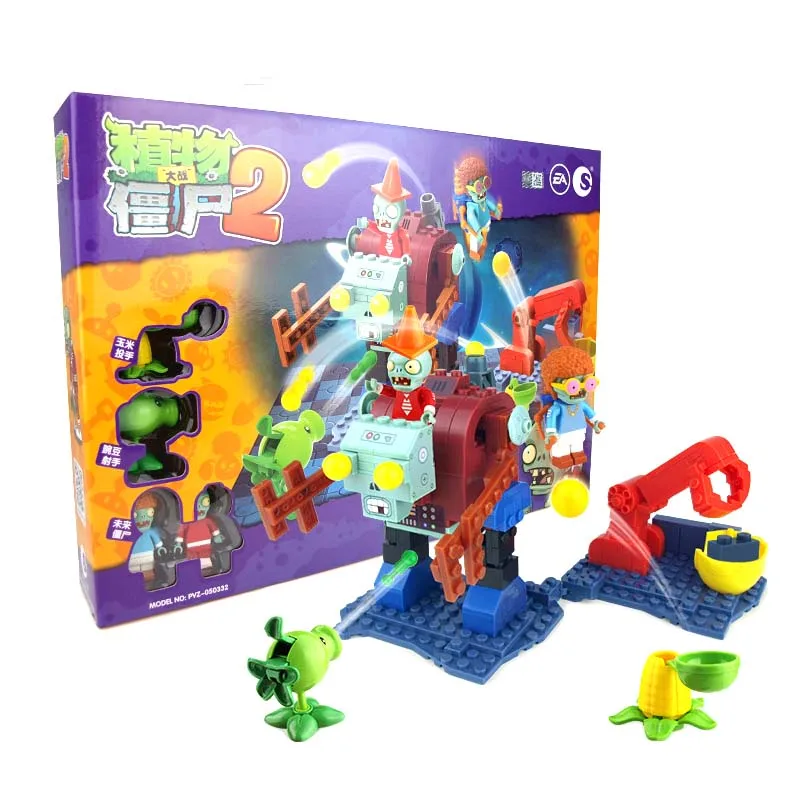 

Plants vs Zombies Garden Maze Struck Game Lepining Building Bricks Blocks Set Anime Figures My World Toys For Children Gifts