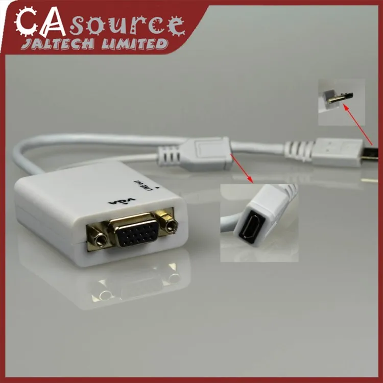 Micro USB 11p to VGA Audio MHL Adapter Cable and Projectors for Samsung Galaxy SIII i9300 S3 Free Shipping | Мобильные телефоны и