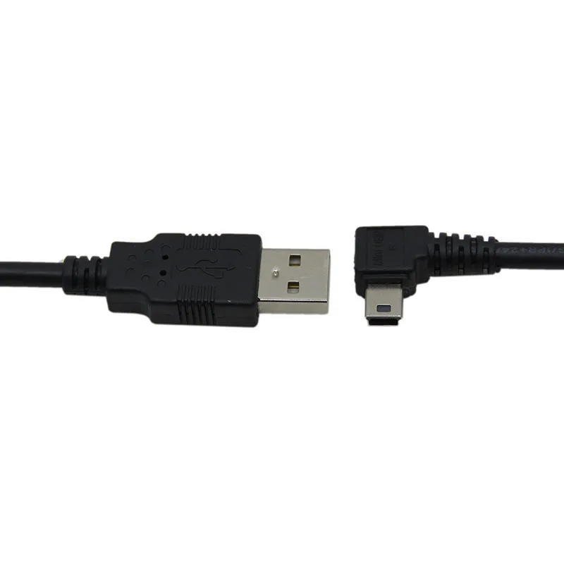 90 градусов левый угловой мини USB Тип B штекер к 2 0 Дата кабель для MP3 MP4 жесткого