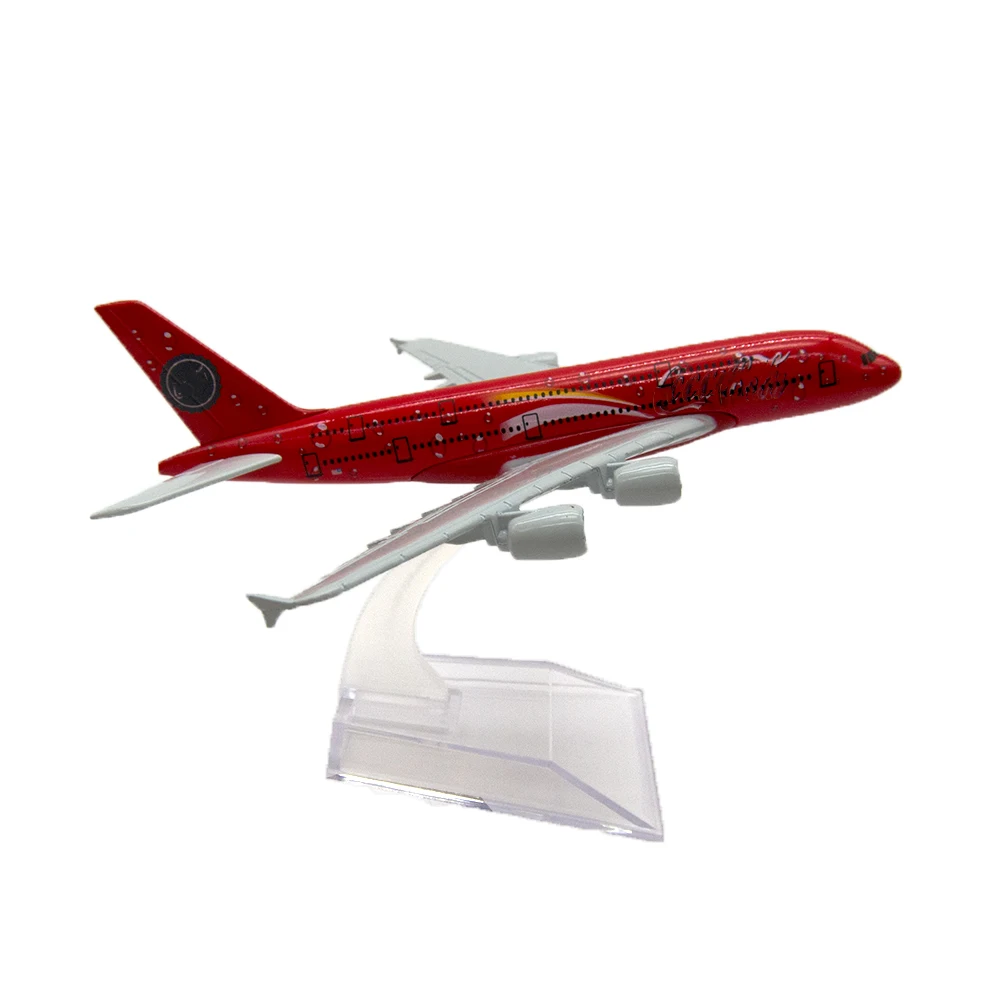 1/400 масштаб самолет красный Airbus A380 16 см сплав модель самолета игрушки Дети