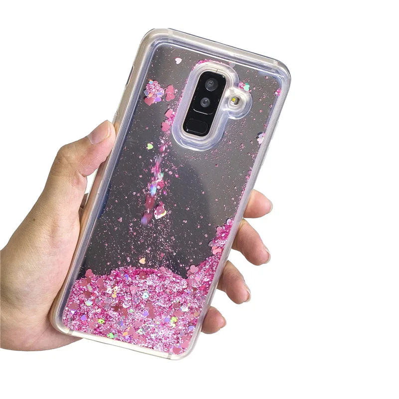 For Samsung A6 2018 Case Galaxy A6Plus Liquid Glitter Silicone Transparent Phone Cases Plus |