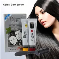 Dark Brown Bigen краска для волос цветной кондиционер с натуральными травами натуральный черный/коричнево-черный/темно-коричневый/коричневый быстрый цвет волос - Цвет: Dark Brown
