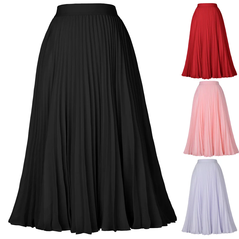 Kate Kasin Женская бархатная велюровая длинная Плиссированная юбка миди с высокой