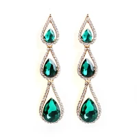 miara l long style ruili lady tassel geometric earrings set with alloy foreign trade jewelry ear nails