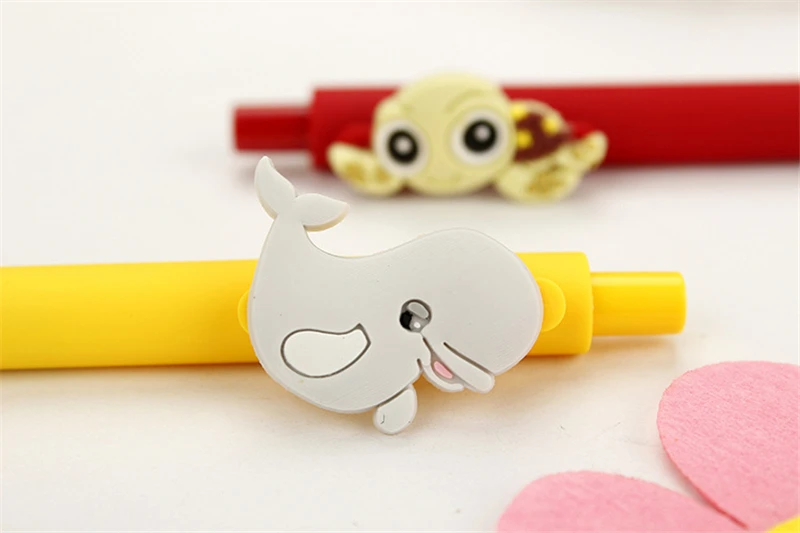 8 шт./компл. гелевая ручка Kawaii для школьниц, футболки с рисунком из мультфильма «В поисках Немо гелевая ручка в стиле мультфильма 0,5 мм с черными чернилами Карамельный цвет набор гелевых ручек Papelaria