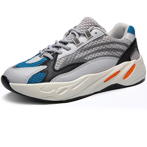 Blue Men Shoes Мужские кроссовки бренд Звезда шоу суперзвезда светящаяся толстая подошва тренд кроссовки Zapatos Мужская Спортивная обувь Мужская Уличная прогулочная - Цвет: Blue Men Shoes