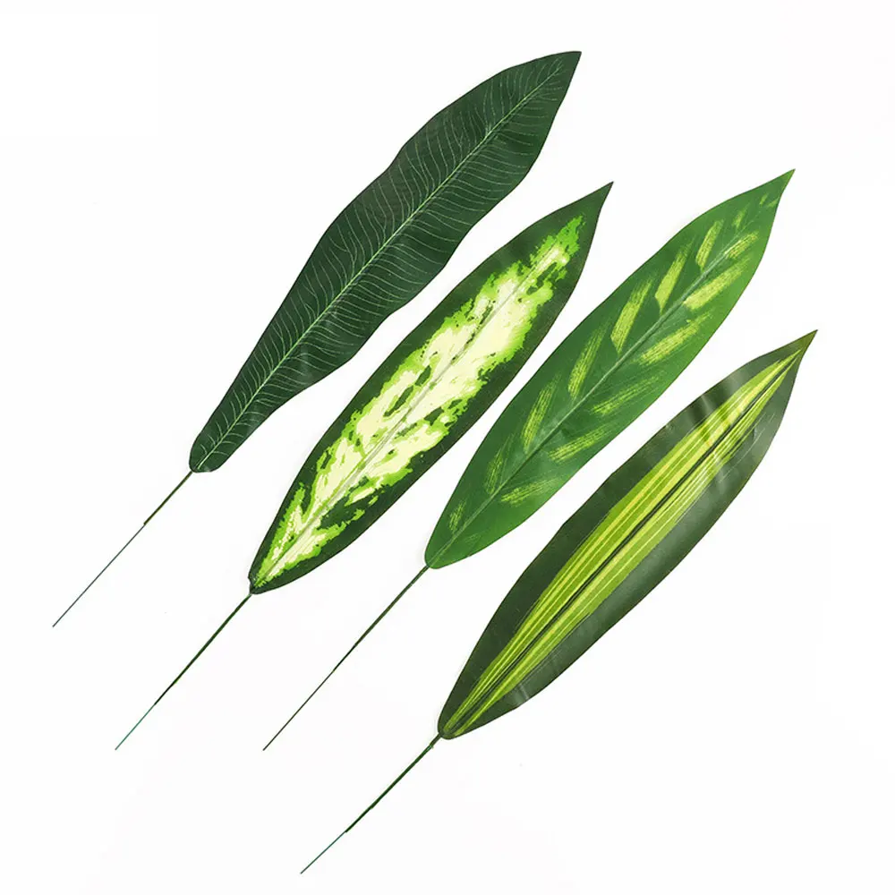 Mixed Brazilian leaf Визуальное прикосновение 12 шт. набор 2 цвета искусственные монстеры Пальмовые Листья зеленые растения Свадебные украшения DIY компоновка растительный лист - Цвет: Mixed Brazilian leaf