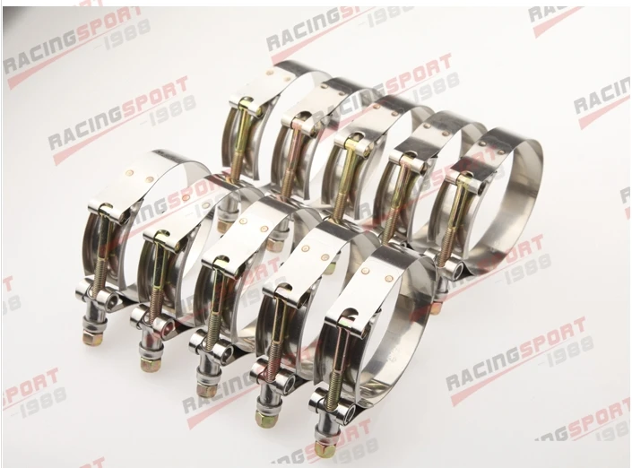 10 шт 3 25 &quotдюймовый турбо шланг муфта Т Болт Зажимы из нержавеющей стали 86/94 мм|steel